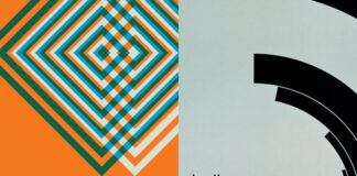 Lado a lado de dois cartazes: à esquerda, uma releitura colorida e geométrica para a banda The Clash por Mike Joyce; à direita, o cartaz clássico de Beethoven por Josef Müller-Brockmann. Representação do diálogo entre o punk e o design suíço.