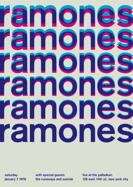 Ramones poster. Artwork by Mike Joyce